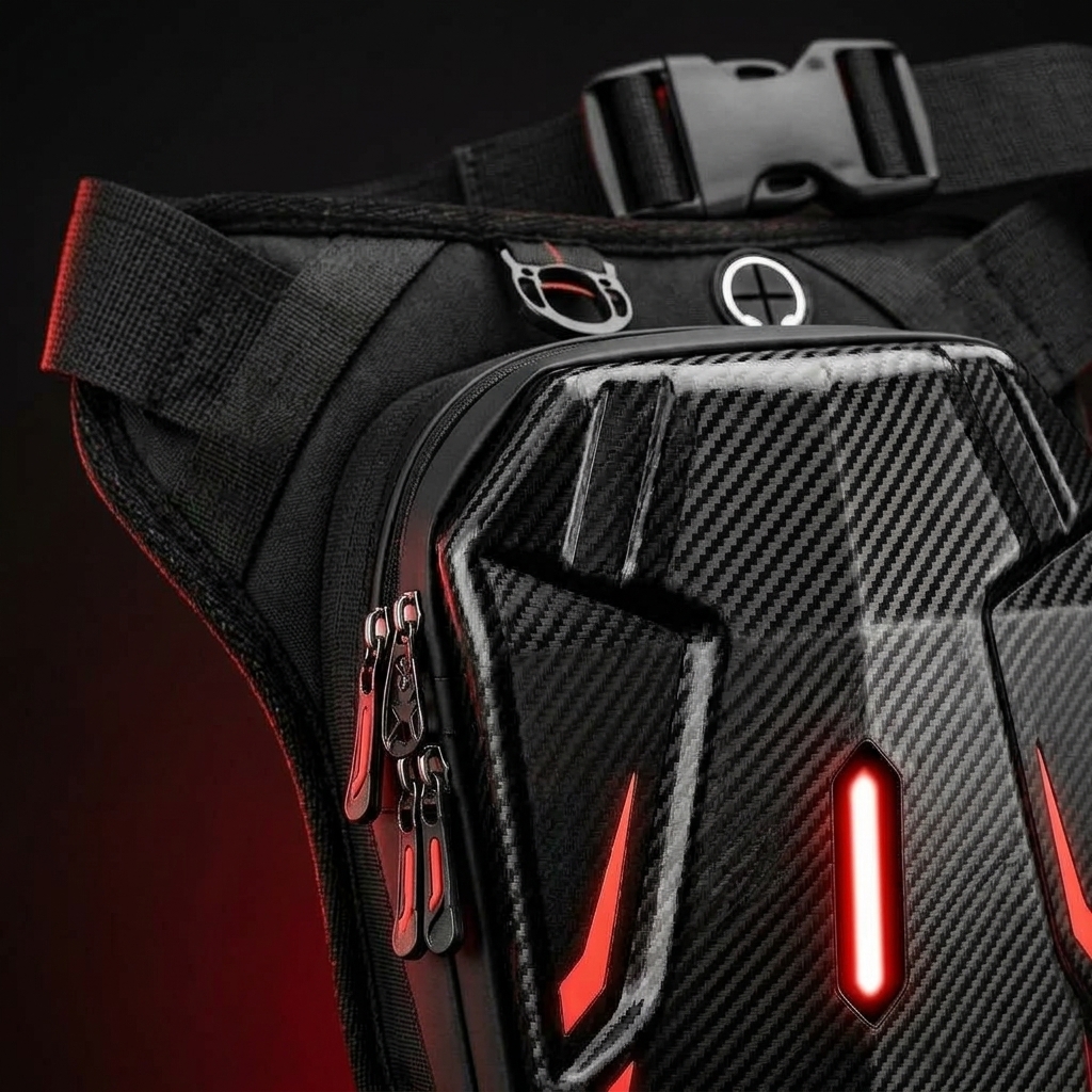 Sacoche de Cuisse Tactique Carbone LED