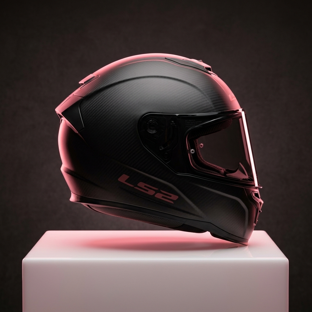Casque Moto LS2 Rouge Carbone